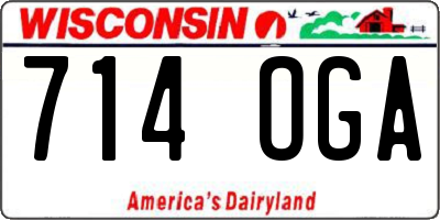 WI license plate 714OGA