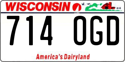 WI license plate 714OGD