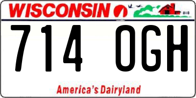 WI license plate 714OGH