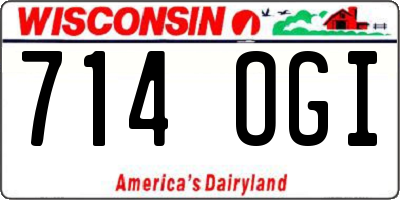 WI license plate 714OGI