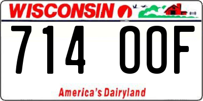 WI license plate 714OOF