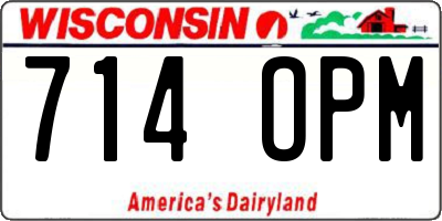 WI license plate 714OPM
