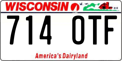 WI license plate 714OTF