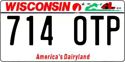 WI license plate 714OTP