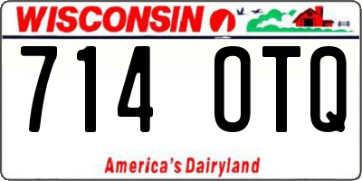 WI license plate 714OTQ