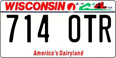 WI license plate 714OTR