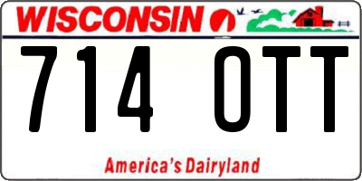 WI license plate 714OTT