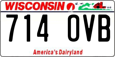 WI license plate 714OVB
