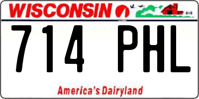 WI license plate 714PHL