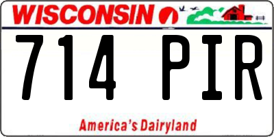 WI license plate 714PIR