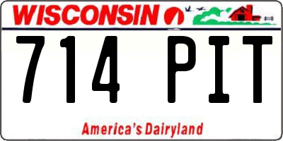 WI license plate 714PIT