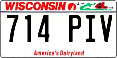 WI license plate 714PIV