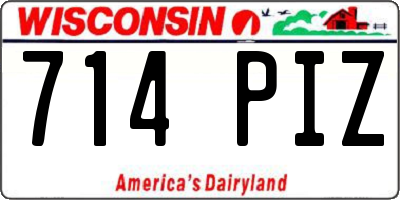 WI license plate 714PIZ