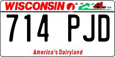 WI license plate 714PJD