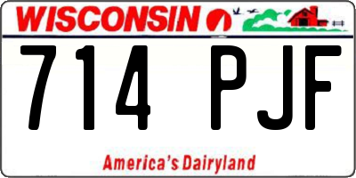 WI license plate 714PJF