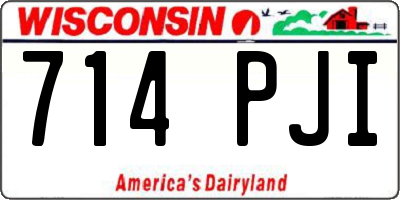 WI license plate 714PJI