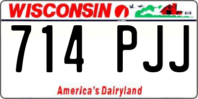 WI license plate 714PJJ