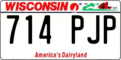 WI license plate 714PJP