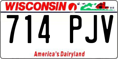 WI license plate 714PJV