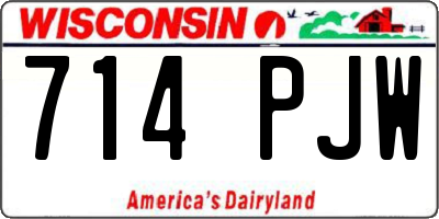 WI license plate 714PJW