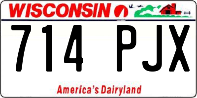 WI license plate 714PJX