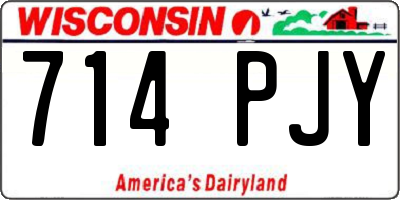 WI license plate 714PJY