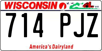 WI license plate 714PJZ