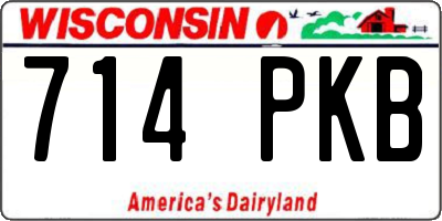 WI license plate 714PKB