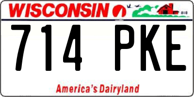 WI license plate 714PKE