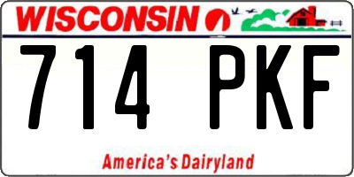 WI license plate 714PKF