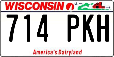 WI license plate 714PKH