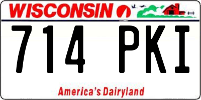 WI license plate 714PKI