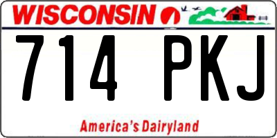 WI license plate 714PKJ