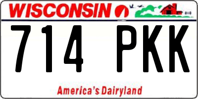 WI license plate 714PKK