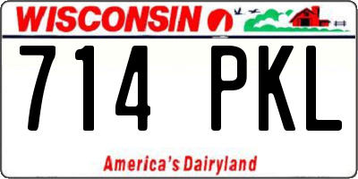 WI license plate 714PKL