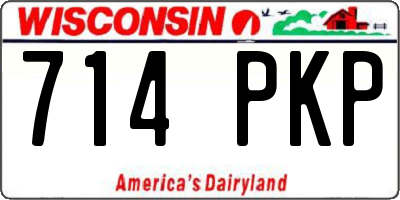 WI license plate 714PKP