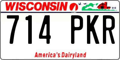 WI license plate 714PKR