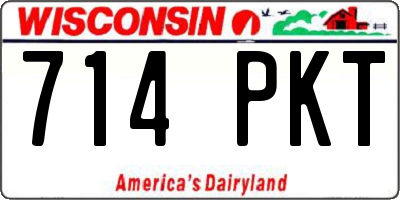 WI license plate 714PKT