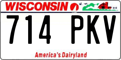 WI license plate 714PKV