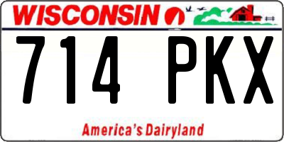 WI license plate 714PKX