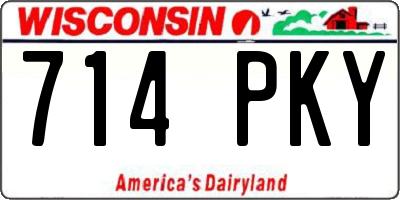 WI license plate 714PKY