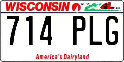 WI license plate 714PLG