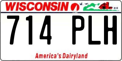 WI license plate 714PLH