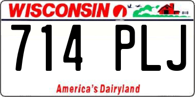 WI license plate 714PLJ