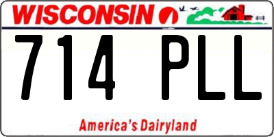 WI license plate 714PLL