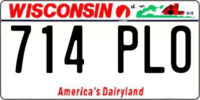 WI license plate 714PLO