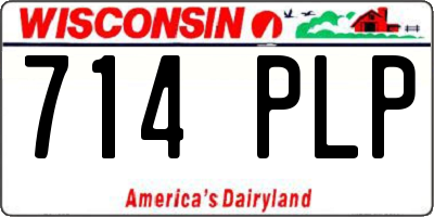 WI license plate 714PLP
