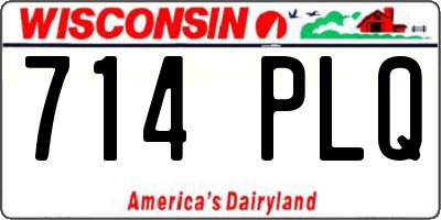WI license plate 714PLQ