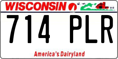 WI license plate 714PLR