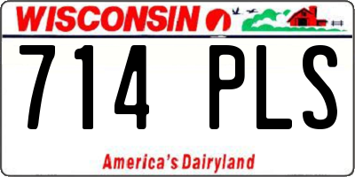 WI license plate 714PLS